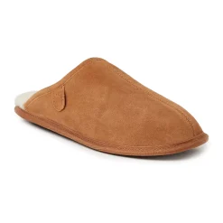 Men's Fireside By Dearfoams Warwick Wool-Lined Scuff Slippers