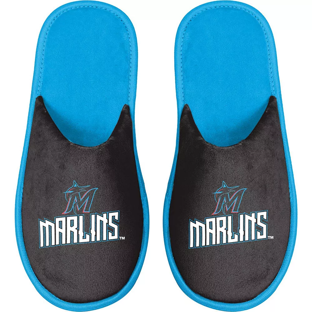 Men's FOCO Miami Marlins Scuff Slide Slippers - Image 2