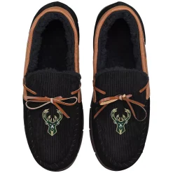 Unbranded Men's FOCO Milwaukee Bucks Corduroy Moccasin Slippers