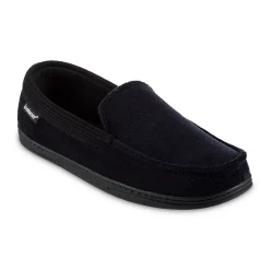 Men's Isotoner Microterry And Waffle Travis Moccasin Slippers