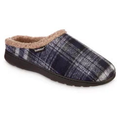 Men's Isotoner Advanced Memory Foam Plaid Berkley Hoodback ECO Comfort Slippers