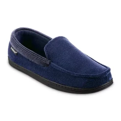 Men's Isotoner Microterry And Waffle Travis Moccasin Slippers