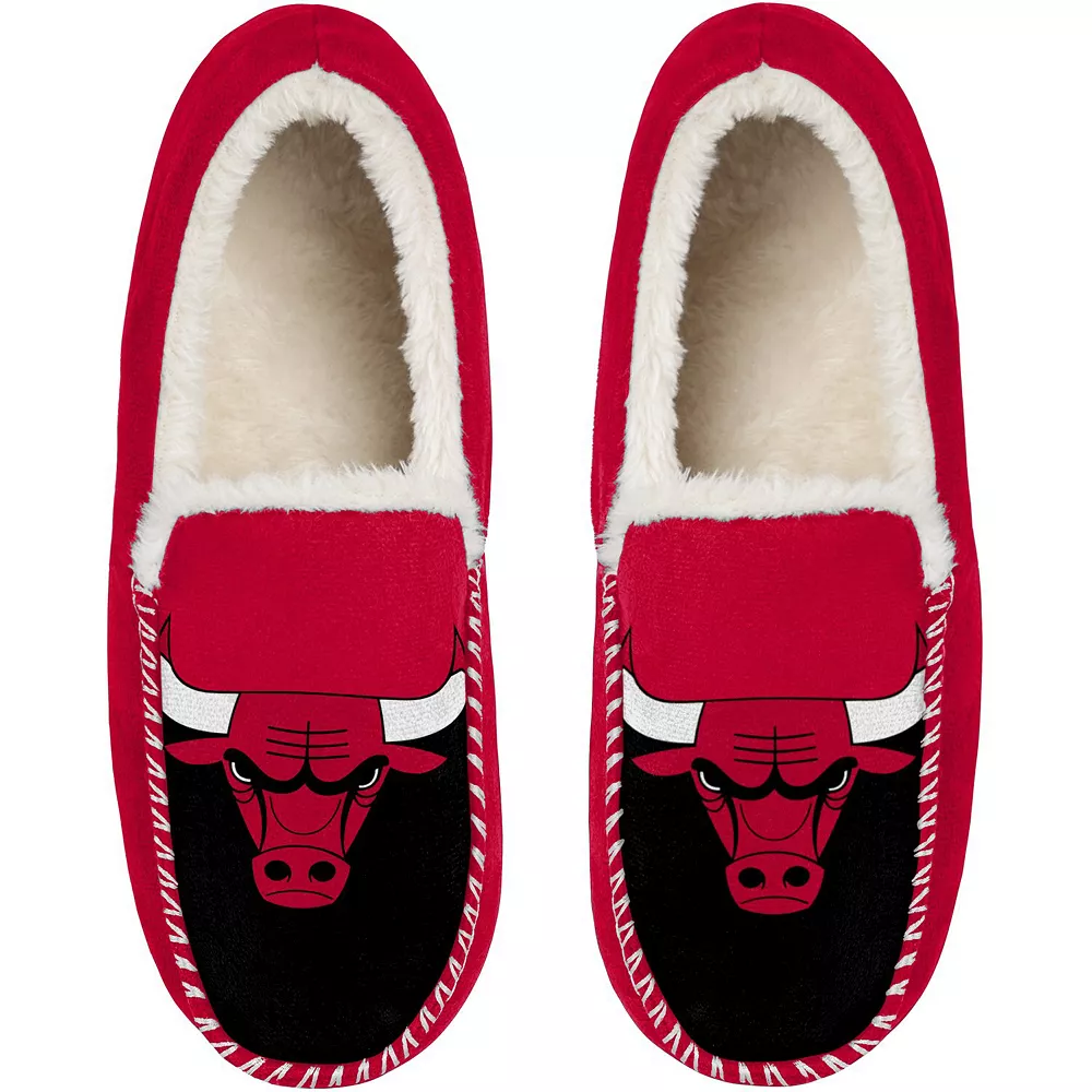 Unbranded Men's FOCO Chicago Bulls Colorblock Moccasin Slippers