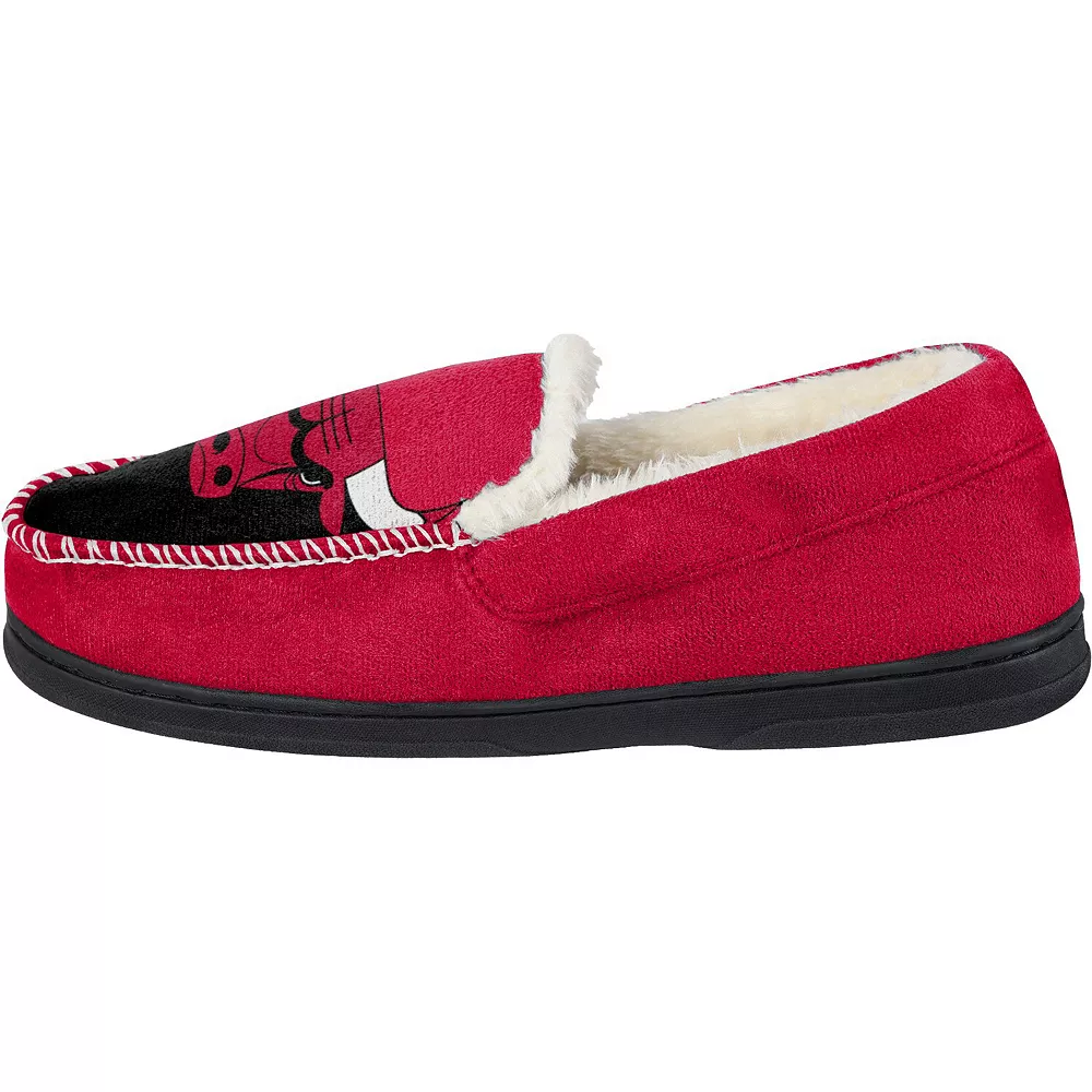 Unbranded Men's FOCO Chicago Bulls Colorblock Moccasin Slippers - Image 3