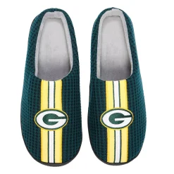 Unbranded Men's FOCO Green Green Bay Packers Team Stripe Memory Foam Slide Slippers