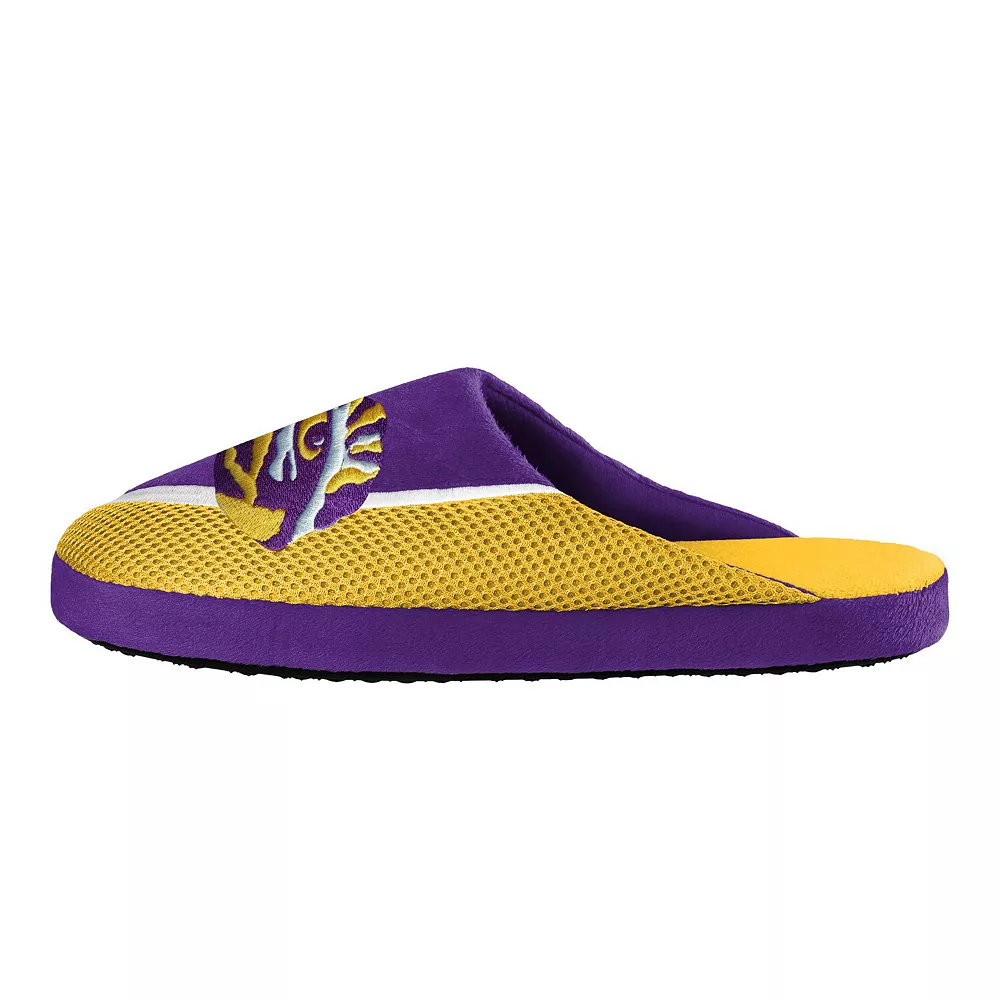 Men's FOCO LSU Tigers Big Logo Color Edge Slippers - Image 3