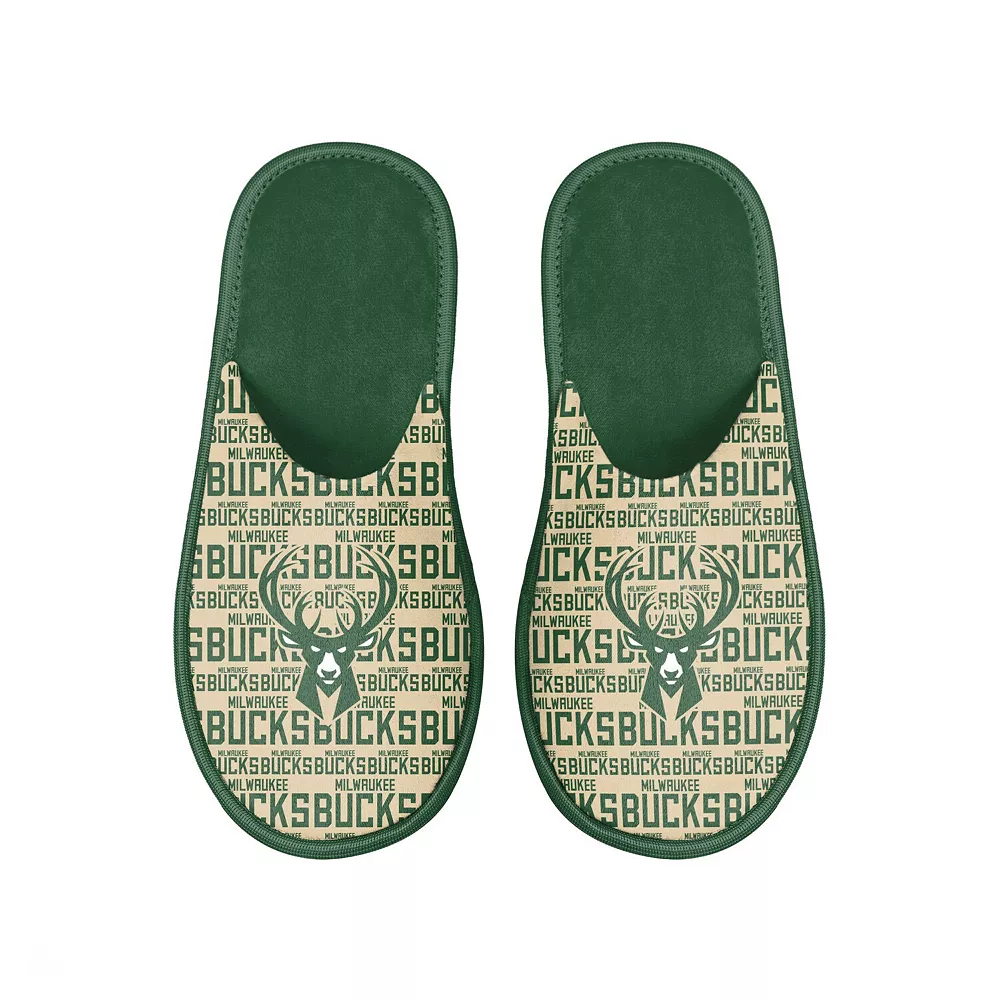 Men's FOCO Milwaukee Bucks Scuff Logo Slide Slippers - Image 2