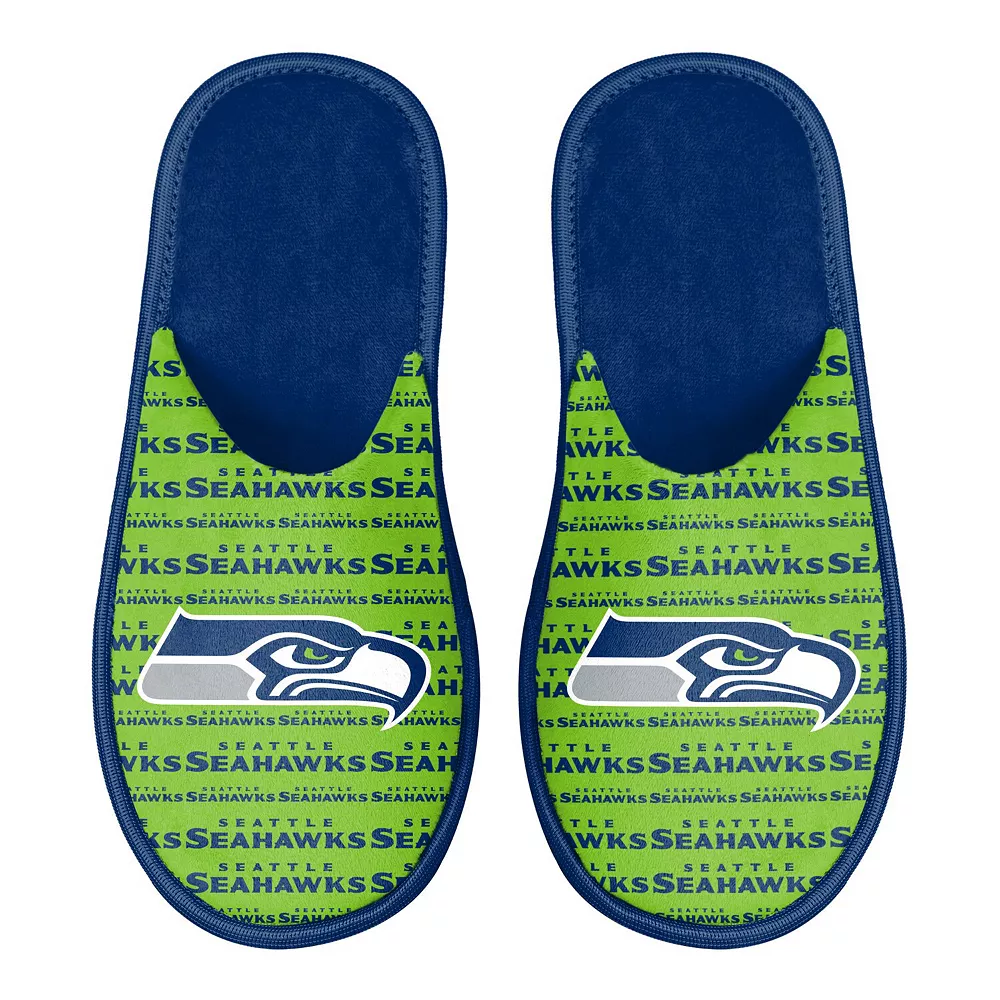 Men's FOCO Seattle Seahawks Scuff Logo Slide Slippers - Image 2