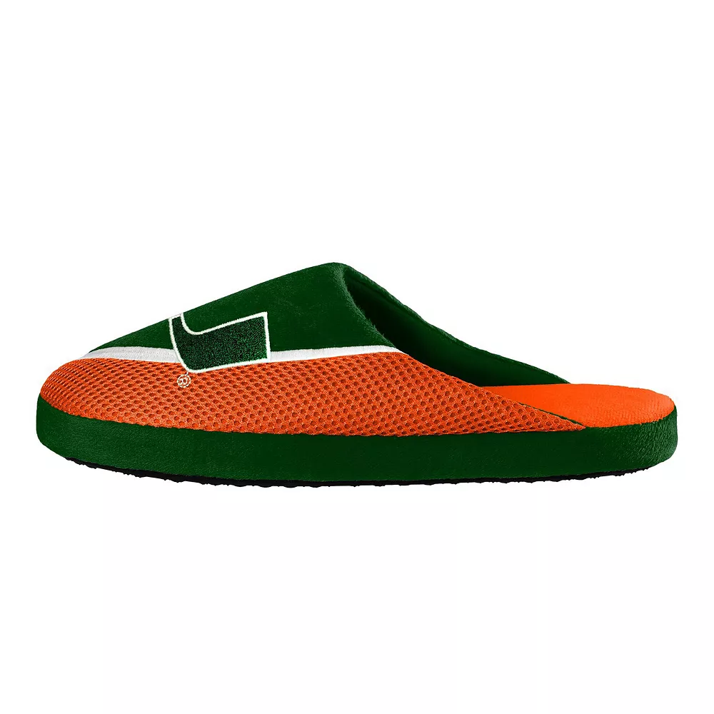 Men's FOCO Miami Hurricanes Big Logo Color Edge Slippers - Image 3