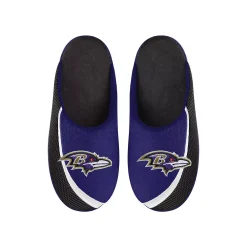 Men's FOCO Baltimore Ravens Big Logo Color Edge Slippers