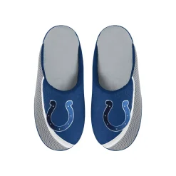 Men's FOCO Indianapolis Colts Big Logo Color Edge Slippers
