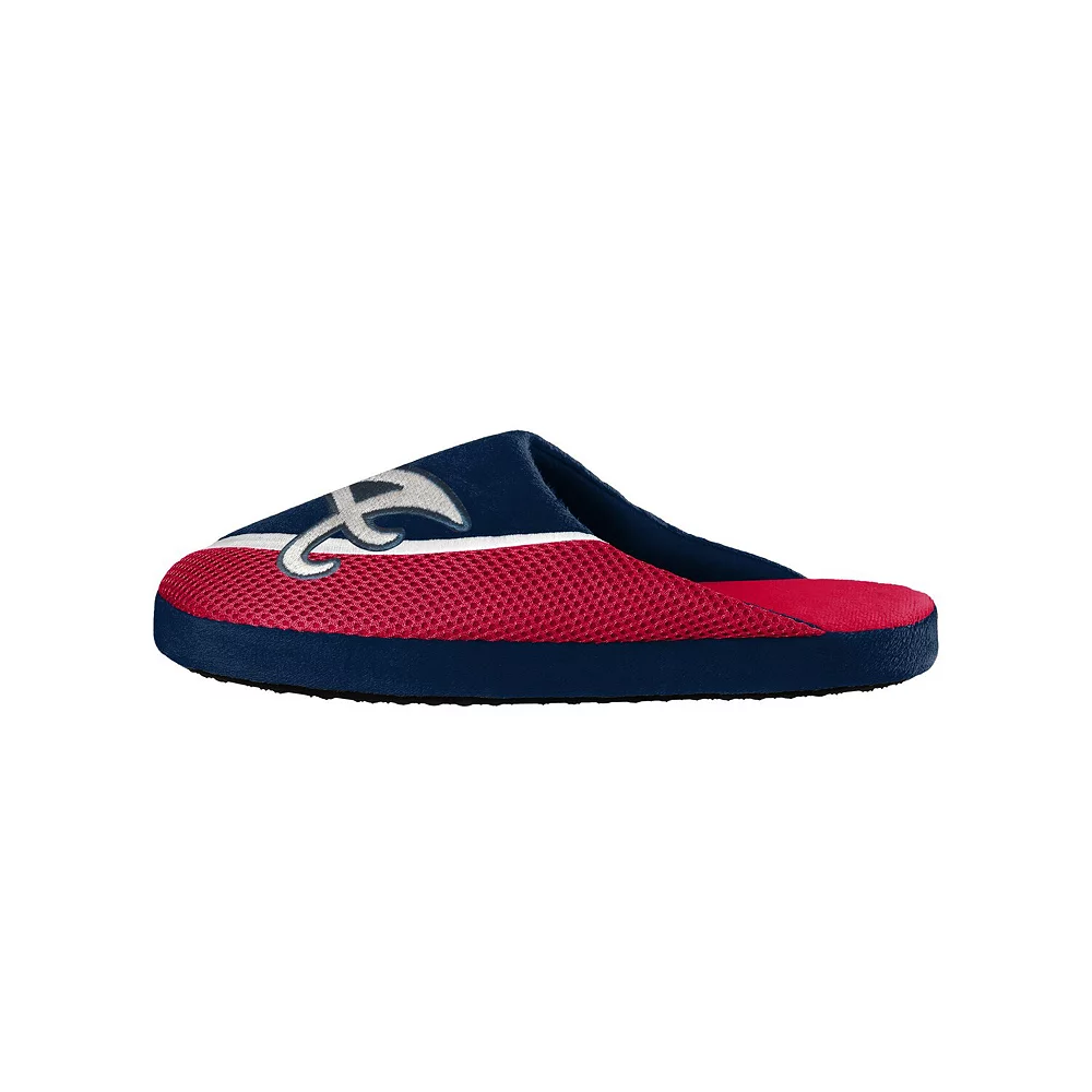 Men's FOCO Atlanta Braves Big Logo Color Edge Slippers - Image 3