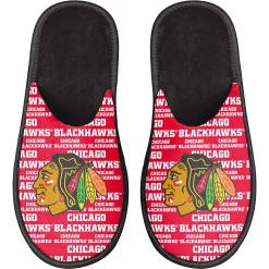 Men's FOCO Chicago Blackhawks Scuff Logo Slide Slippers